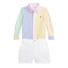 Load image into Gallery viewer, Baby Boys Striped Shirt &amp; Chino Shorts