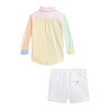 Baby Boys Striped Shirt & Chino Shorts