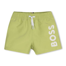 Load image into Gallery viewer, Baby Boys Lime Green Swim Shorts