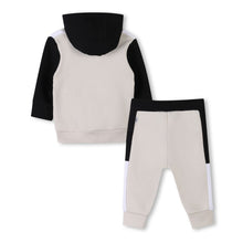 Load image into Gallery viewer, Babies Beige Colour Block Tracksuit