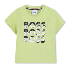 Load image into Gallery viewer, Babies Lime Green Triple Logo T-Shirt