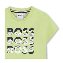 Load image into Gallery viewer, Babies Lime Green Triple Logo T-Shirt