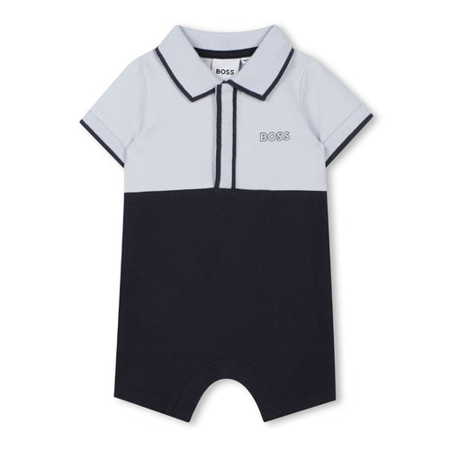 Baby Boys Blue & Navy Polo Shortie