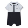 Baby Boys Blue & Navy Polo Shortie