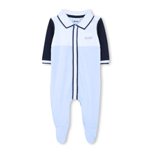 Load image into Gallery viewer, Blue Colour Block Babygrow