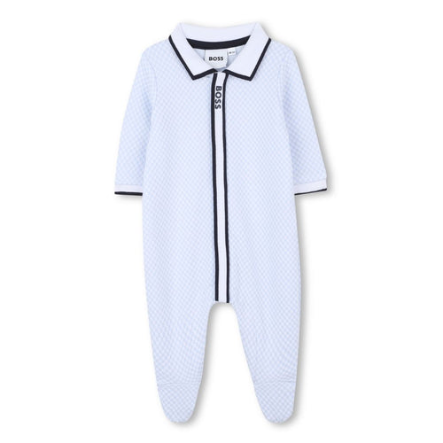 Blue Checked Babygrow