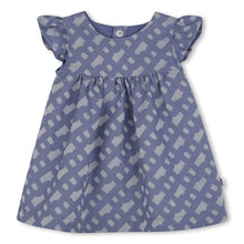 Load image into Gallery viewer, Blue Monogram Print Dress &amp; Bloomers