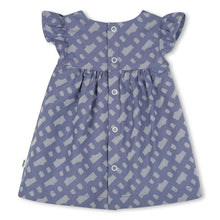 Load image into Gallery viewer, Blue Monogram Print Dress &amp; Bloomers