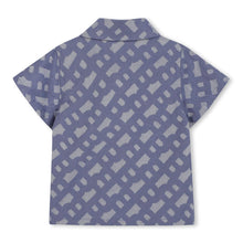 Load image into Gallery viewer, Blue Monogram Print Shirt &amp; Shorts Set