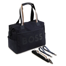 Load image into Gallery viewer, Navy Zip Up Changing Bag &amp; Mat