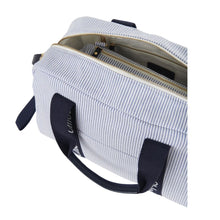 Load image into Gallery viewer, Blue &amp; White Changing Bag &amp; Mat