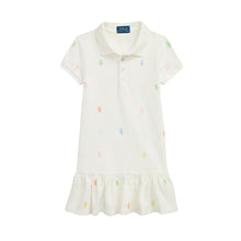 Load image into Gallery viewer, Girls White Polo Pony Dress