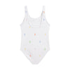 Girls White Polo Pony Swimsuit