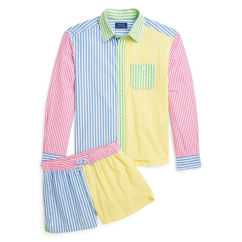 Girls Striped Shorts Set