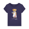 Girls Navy Bear T-Shirt