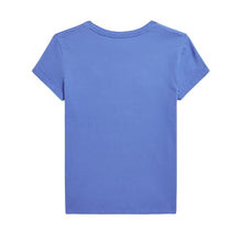 Load image into Gallery viewer, Blue Lemons &amp; Embroidered Flower T-Shirt