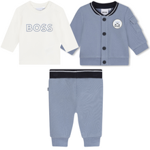 Load image into Gallery viewer, Blue &amp; White 3 Piece Tracksuit