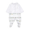 White & Green Frog Babygrow