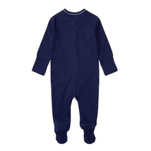 Load image into Gallery viewer, Navy &amp; White Trim Babygrow