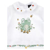 White & Green Frog Babygrow