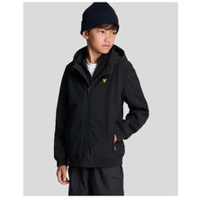 Load image into Gallery viewer, Black Softshell Hooded Jacket