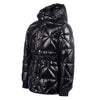 Shiny Black Belted Puffer Coat