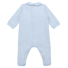 Load image into Gallery viewer, Blue Embroidered Babygrow