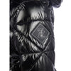 Shiny Black Belted Puffer Coat