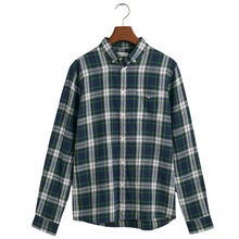 Load image into Gallery viewer, Navy &amp; Green Checked Flannel Shirt