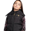 Black Embroidered Collar Gilet