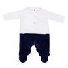 Navy & Ivory Waistcoat Babygrow