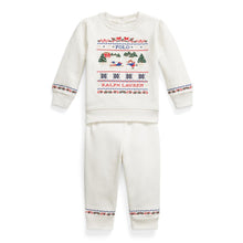 Load image into Gallery viewer, Baby Girls Winter White Embroidered Tracksuit