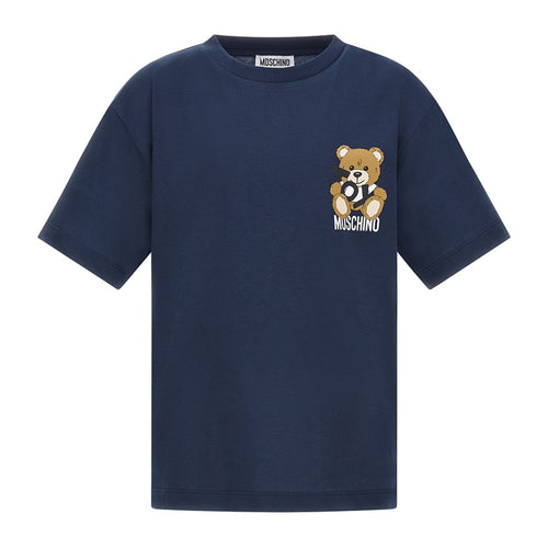 Navy Teddy Print T-Shirt