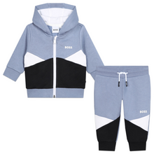 Load image into Gallery viewer, Blue Colour Block Babys Tracksuit