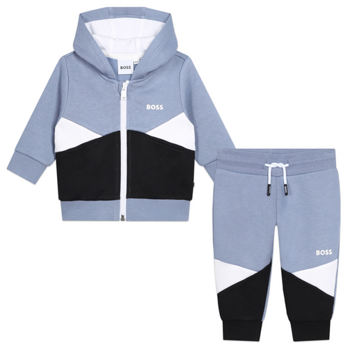 Blue Colour Block Babys Tracksuit