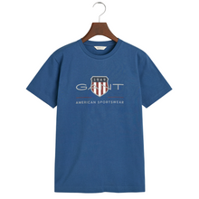 Load image into Gallery viewer, Vintage Blue Logo Shield T-Shirt