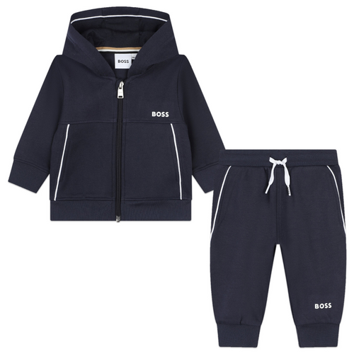 Navy & White Trim Tracksuit