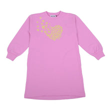 Load image into Gallery viewer, Pink &amp; Gold Heart Sweat Dress