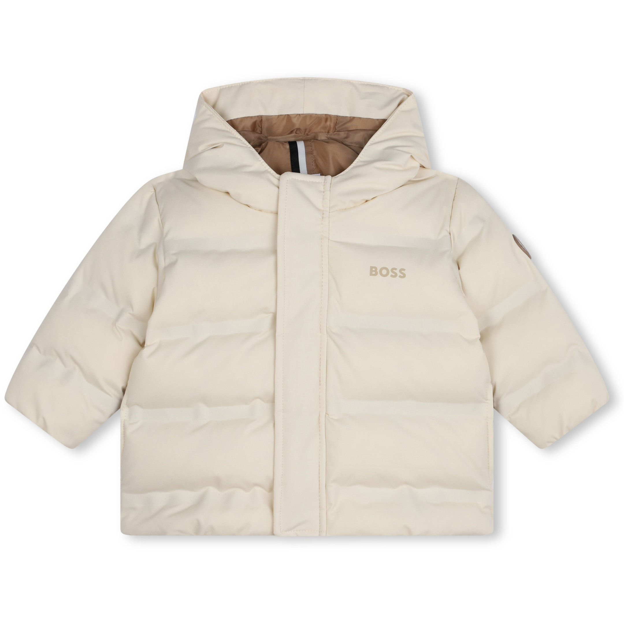 Boss Baby Boys Cream Puffer Coat Village Kids