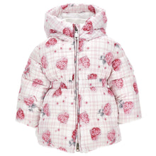 Load image into Gallery viewer, Ivory &amp; Pink Checked Flower Bouquet Coat