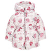 Ivory & Pink Checked Flower Bouquet Coat