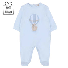 Load image into Gallery viewer, Pale Blue Hot Air Balloon Babygrow