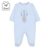 Pale Blue Hot Air Balloon Babygrow