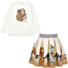 PRE ORDER - Ivory Lady & The Tramp Design Skirt Set
