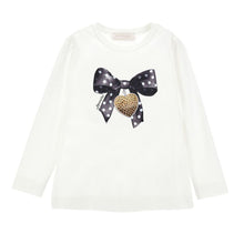 Load image into Gallery viewer, Ivory Diamante Heart &amp; Bow Top