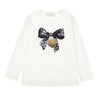 Ivory Diamante Heart & Bow Top