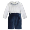 French Navy & Ivory Short Set