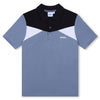 Slate Blue Colour Block Polo Top