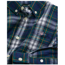 Load image into Gallery viewer, Navy &amp; Green Checked Flannel Shirt