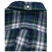 Load image into Gallery viewer, Navy &amp; Green Checked Flannel Shirt